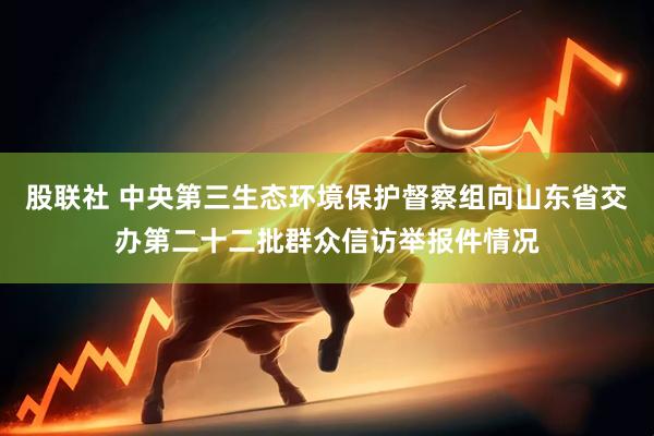 股联社 中央第三生态环境保护督察组向山东省交办第二十二批群众信访举报件情况