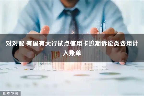 对对配 有国有大行试点信用卡逾期诉讼类费用计入账单